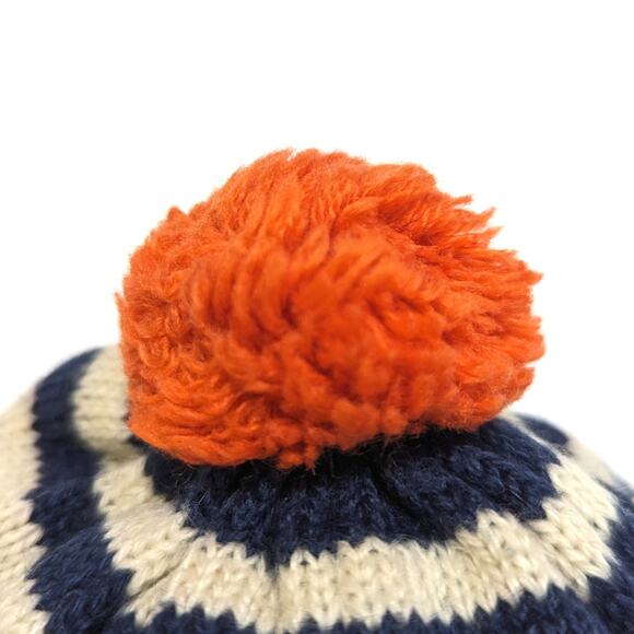 Baby Boden Winter Hat Mittens Set Boys Size 0-6m Blue Car Pom Pom - Picture 4 of 6